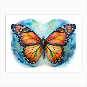 Watercolor Painting Of A Monarch Butterfly Art Print