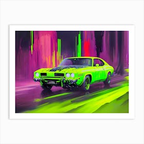 Neon Car Art Print