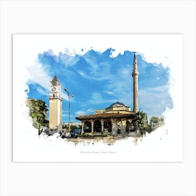 Et Hem Bey Mosque, Tirana, Albania Art Print