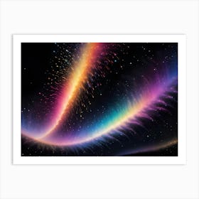 Abstract Image Of A Swirling, Colorful Nebula In Space Art Print