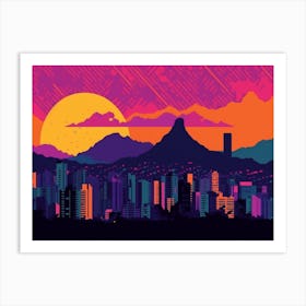 Rio De Janeiro Skyline Art Print