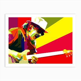 Carlos Santana Latin Guitarist Musician Art Print