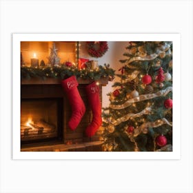 Christmas Stockings Art Print