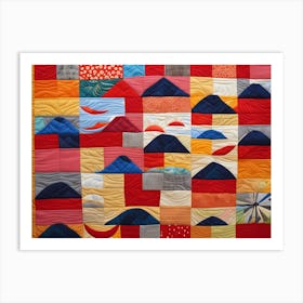 'Many Lands' Quilting Art, 1486 Art Print