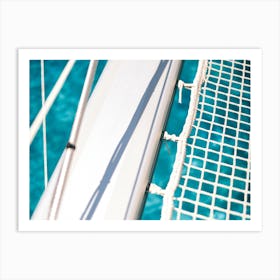 Close Up Catamaran Boat // Ibiza Travel Photography Art Print