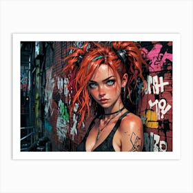 Graffiti Girl 1 Art Print