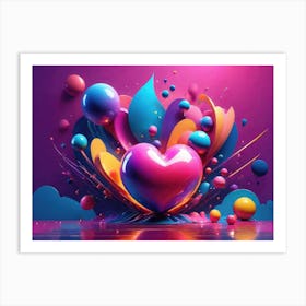 Colorful Heart Creative Art Print 28 Art Print