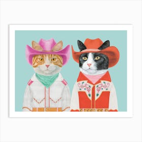 Rodeo Cats 3 Art Print