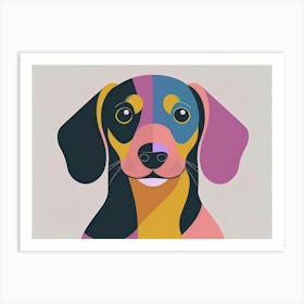 Dachshund Dog Portrait Illustration Art Print