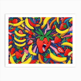 Strawberry Bananas Art Print