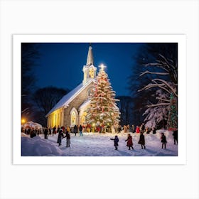 A Traditional Sunday Festival Of Faith Merging Christmas And Resurrection Celebrations Featuring A 2 1 Art Print