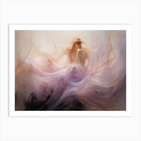 Woman In A Purple Dress Art Print