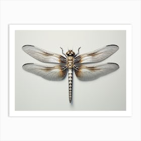 Dragonfly Common Whitetail Plathemis Illustration Vintage 10 Art Print