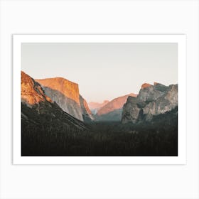 Yosemite Valley Sunset Art Print