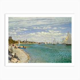 Claude Monet At The Beach Art Print