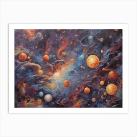 Planets In Space Art Print