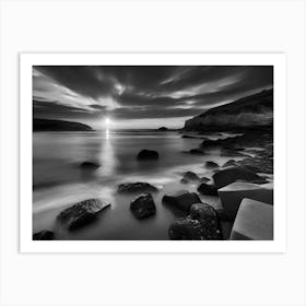 Black And White Sunset 4 Art Print