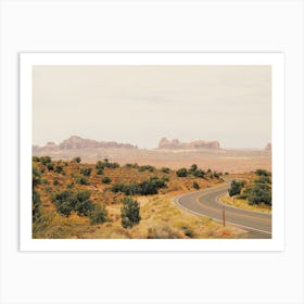 Desert Highway Scenery Art Print