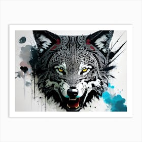 Wolf Head 3 Art Print