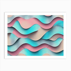 Abstract 3d Geometric Art With Seamless Pattern Poster