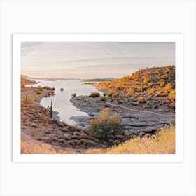 Desert Lake Sunrise Art Print