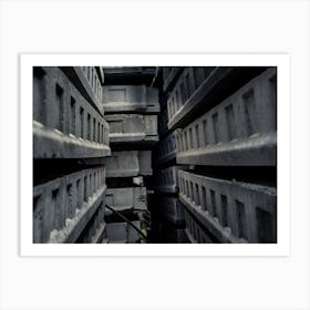 Passage Inside A Maze Of Concrete Art Print