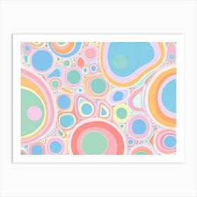 Psychedelic Circles 1 Art Print