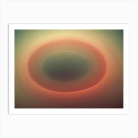 An Abstract Image Of A Glowing Red Ring With A Blurred, Green Background, Creating A Sense Of Mystery And Wonder Art Print