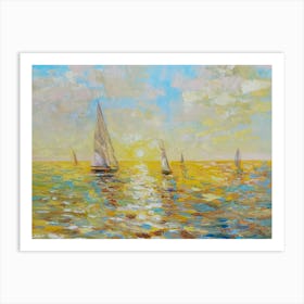 Sun-Kissed Sails Art Print