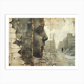 Temporal Resonances: A Conceptual Art Collection. Portrait Of A Man Art Print