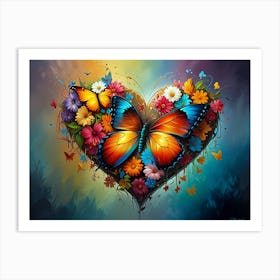 Butterfly Heart 1 Art Print