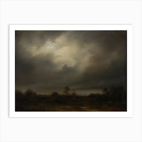 Dark Landscape Painting Art Print