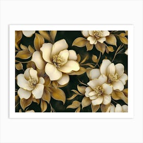 Magnolia Flowers 3 Art Print