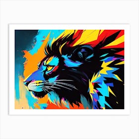 Colorful Lion 7 Art Print