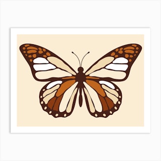 Ivory Butterfly Art Print