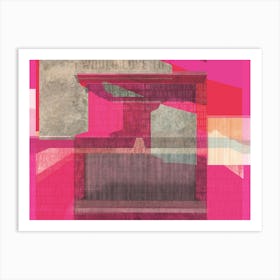 Pink Villa Building Art Print Art Print