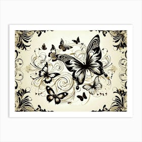 Butterfly Pattern Art Print