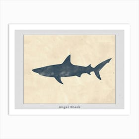 Angel Shark Silhouette 1 Poster Art Print