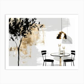 Gold Tree Art Print