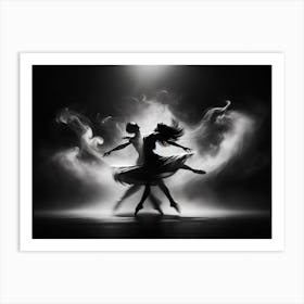 Dancers Silhouette Art Print