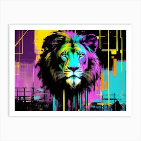 Lion In The City 10 Art Print