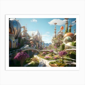 Fairytale City 4 Art Print