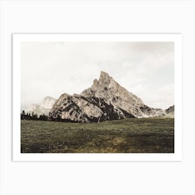 Grassy Meadow Mountain Art Print