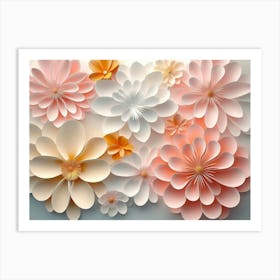 Paper Flowers 63 Art Print