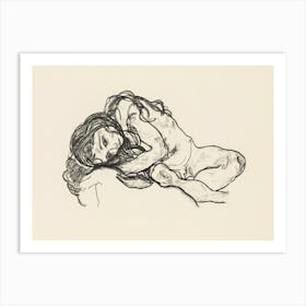 Girl (1918), Egon Schiele Art Print