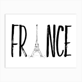 FRANCE Typography Art Print