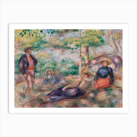 Resting In The Grass, Pierre Auguste Renoir Art Print