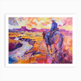 Cowboy Painting Colorado 1 Art Print