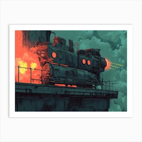 Steampunk Train Art Print