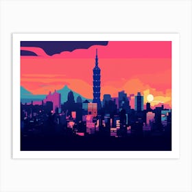 Taipei Skyline 4 Art Print